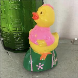 Vintage Happy Easter Mechanical Toy Friction Wheels Chick